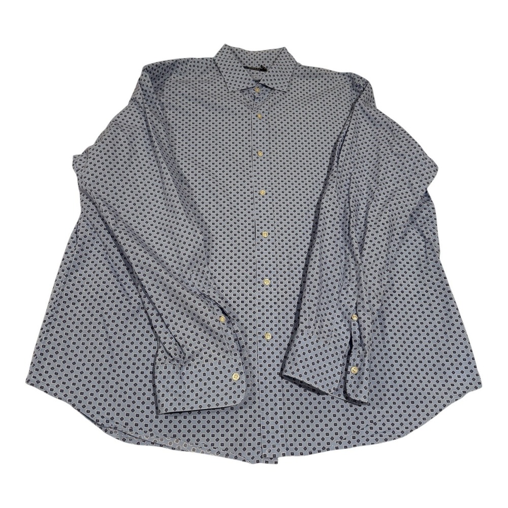 Polo Ralph Lauren Men's 2XL Blue Geometric‎ Print Button Down Shirt